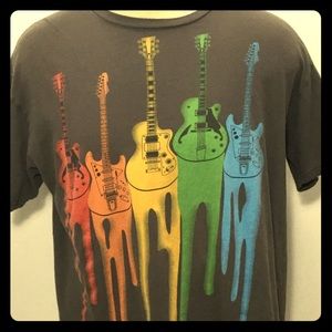 Guitar Melting Band Concert t-shirt Psychedelic